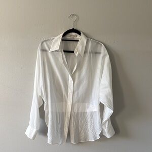 Elegant White Button Down Shirt for Women